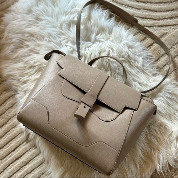 Senreve Handbags - Senreve Pebbled Sand Maestra Backpack/Bag - flawed